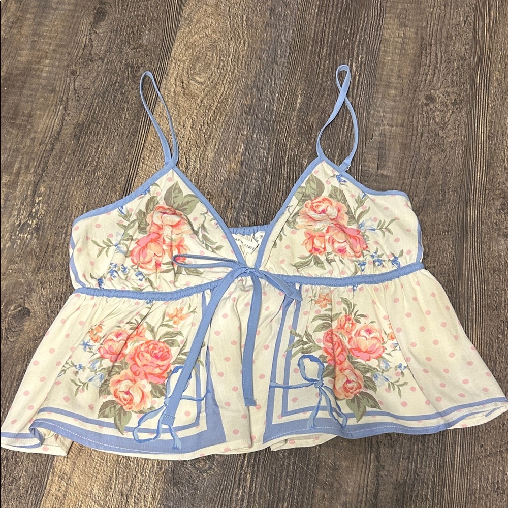 Altard State Floral Polka Dot Top